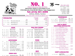 Number 1 Chinese Food
